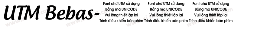UTM Bebas字体转换